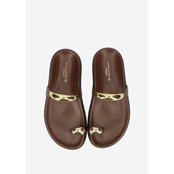 NEW MAKRIS women's sandal in lux brown - Picture 1 of 4